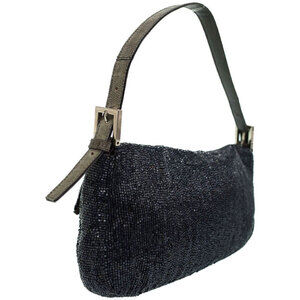 Fendi Semi Beaded Bucket Embroidery Bag Shoulder